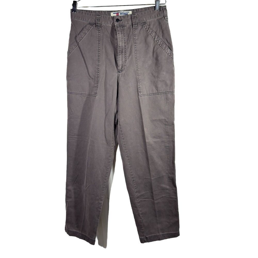 Tommy Hilfiger mens Jeans vintage 34/32 Gray authentic issue #0088-th-11 Baggy